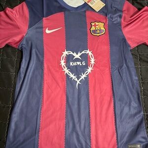 Nike Kids FC Barcelona Pink & Blue Home Jersey